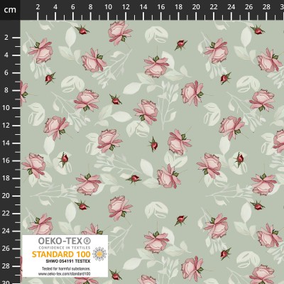P137-4550-539 PATCH.AMERICANO TAYLOR-ROSE (15) 110 CM. ALGODON 100% MENTA Venta en piezas de 6.00 M