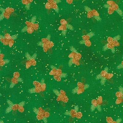 P137-SRKM-23707-274 PATCH. AMERICANO HOLIDAY FLOURISH - FOREST GLEN (17) 110 CM. ALGODON 100% PINO/DORADO METALLIC Venta en piez