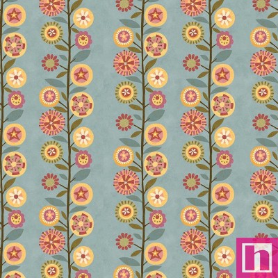 P140-3230-17 PATCH. AMERICANO GIFT OF GRATEFUL PRAISE (18) 110 CM. ALGODON 100% AGUA Venta en piezas de 7.00 M