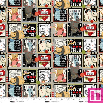 P140-8475-99 PATCH. AMERICANO KNIT 1 - PURR 2 (03) 110 CM. ALGODON 100% MULTI Venta en piezas de 7.00 M