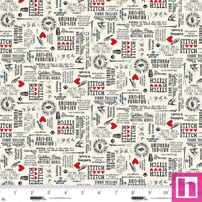 P140-8478-33 PATCH. AMERICANO KNIT 1 - PURR 2 (06) 110 CM. ALGODON 100% CREMA Venta en piezas de 7.00 M