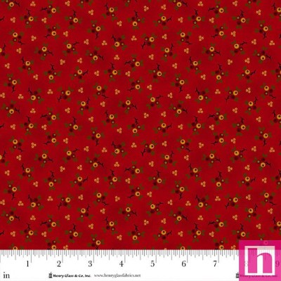 P140-982-88 PATCH. AMERICANO BAUBLES AND BALSAM (13) 110 CM. ALGODON 100% ROJO Venta en piezas de 7.00 M