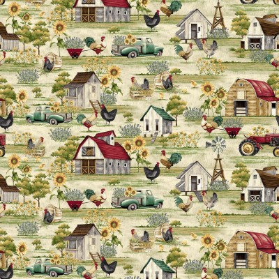 P140-3311-16 PATCH. AMERICANO CHICKEN SHACK (13) 110 CM. ALG 100% MULTI VENTA EN PZAS. DE 7 M APRO