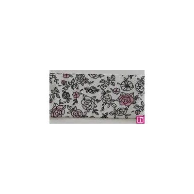 3366-30-01 BIES PERFILADO EILEN-FLORAL 30 MM. POLIESTER 70%-ALGODON 30% BLANCO/ROSA Venta en piezas de 25.00 M