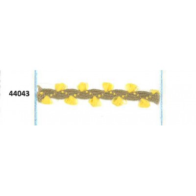 44043 1200-3405_FANTASY PLAITS RUSTICA PAPRIKA POLIESTER 100% AMARILLO Venta en piezas de 50.00 M