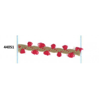 44051 1200-3440_FANTASY PLAITS RUSTICA PAPRIKA POLIESTER 100% FUCSIA Venta en piezas de 50.00 M