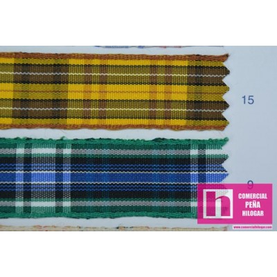 4500-10-9 CINTA ESCOCESA 10 MM POLIESTER 100% - COL. 9 Venta en piezas de 25.00 M