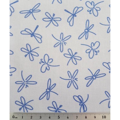 59223 PIQUE ESTAMPADO DIGITAL ISAAC (01) 1.50 M. ALG 100% BLANCO/AZUL VENTA EN PZAS. DE 7 M APROX.