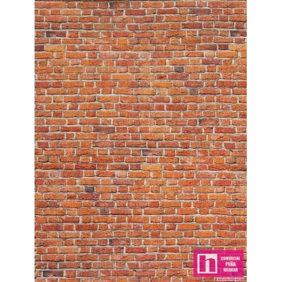 61824 TEJIDO ESTAMPADO NATURALEZA (05) 1.40 M. 110 GR/M2. ALGODON 100% LADRILLOS Venta en piezas de 5.00 M