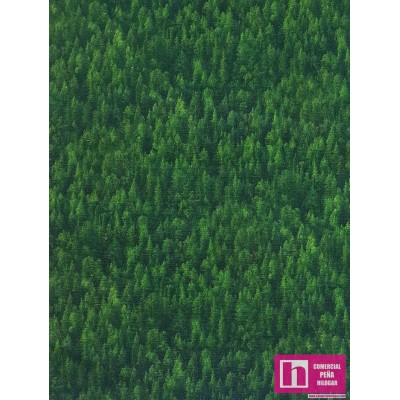 61828 TEJIDO ESTAMPADO NATURALEZA (00) 1.40 M. 110 GR/M2. ALGODON 100% BOSQUE Venta en piezas de 5.00 M