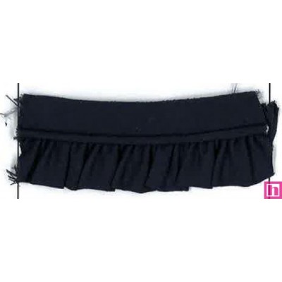 62495 VIVO FRUNCIDO CAMELIA POLIESTER 50%-ALGODON 50% NEGRO Venta en piezas de 25.00 M