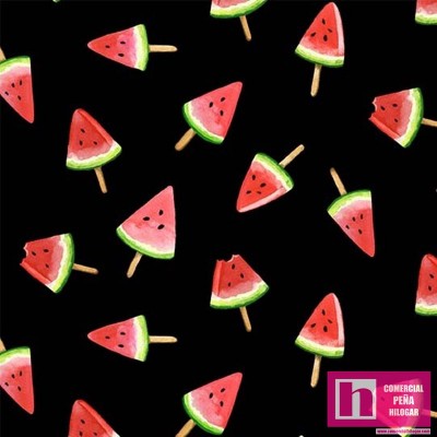 63633 PATCH.AMERICANO PICNIC BY THE LAKE  (04) 110 CM. ALGODON 100%  NEGRO Venta en piezas de 6.80 M