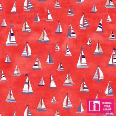 63963 PATCH.AMERICANO VITAMIN SEA (18) 110 CM. ALGODON 100% ROJO Venta en piezas de 6.80 M