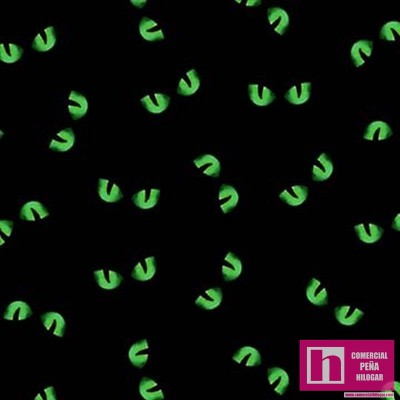 64143 PATCH.AMERICANO TRICK OR TREAT (02) 110 CM. ALGODON 100% NEGRO/VERDE Venta en piezas de 6.80 M