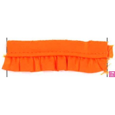 64263 VIVO FRUNCIDO CAMELIA POLIESTER 50%-ALGODON 50% NARANJA Venta en piezas de 25.00 M