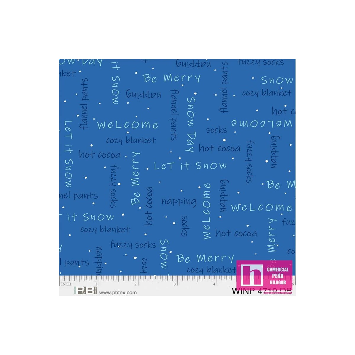 P121-WINP4719DB PATCH. AMERICANO WINTER PARK (10) 110 CM. ALG 100% AZUL VENTA EN PZAS. DE 7 M APRO