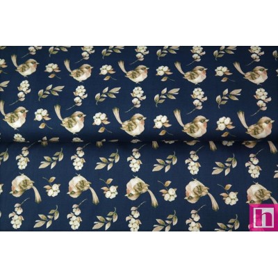 65785 POPELIN ESTAMPADO KIKO (03) 1.50 M. 110 GR/M2. ALGODON 100% MARINO Venta en piezas de 6.00 M