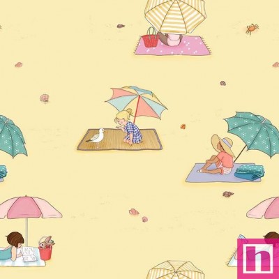 65916 PATCH.AMERICANO SUNSHINE AND SANDCASTLES (17) 110 CM. ALGODON 100% VAINILLA Venta en piezas de 6.80 M