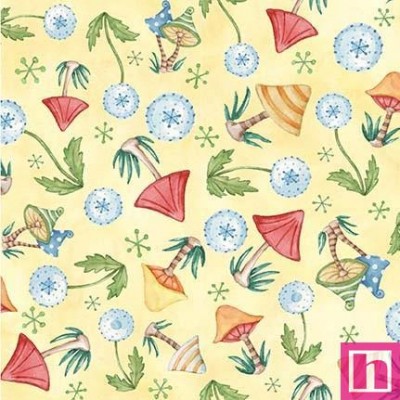 65966 PATCH.AMERICANO BETTER GNOMES AND GARDENS (07) 110 CM. ALGODON 100% AMARILLO Venta en piezas de 6.80 M