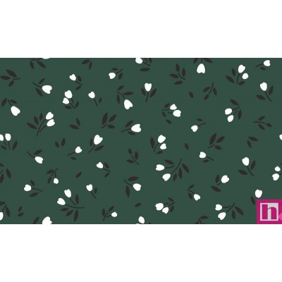 67474 TEJIDO ESTAMPADO EINAR (03) 1.40 M. 110 GR/M2. ALGODON 100% VERDE Venta en piezas de 10.00 M