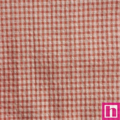 67606 VICHY SEERSUKER INDYA (03) 150 CM. 150 GR/M2. ALG.ORG. 60%-POL.REC. 40% MELOCOTON Venta en piezas de 7.00 M