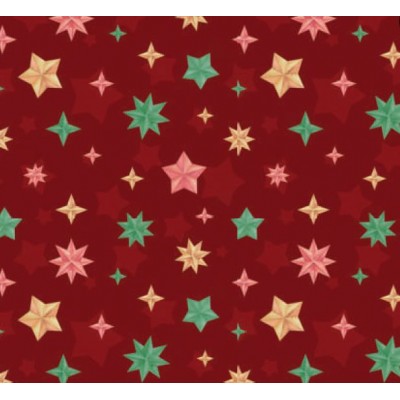 67631 TEJIDO ESTAMPADO DESEOS (02) 1.50 M. 115 GR/M2. ALGODON 100% ROJO Venta en piezas de 7.00 M