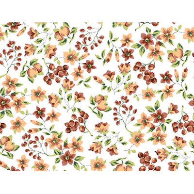 67638 TEJIDO ESTAMPADO LINDA (01) 1.40 M. 110 GR/M2. ALGODON 100% BLANCO Venta en piezas de 10.00 M