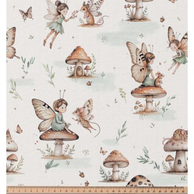 67652 TEJIDO ESTAMPADO ESTELLE (01) 1.50 M. 115 GR/M2. ALGODON 100% BLANCO Venta en piezas de 10.00 M