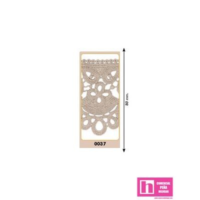 908205-0037 PUNTILLA GUIPUR CAROLINA 80 MM. POLIAMIDA 100% TOPO Venta en piezas de 9.10 M