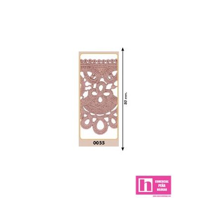 908205-0055 PUNTILLA GUIPUR CAROLINA 80 MM. POLIAMIDA 100% MAQUILLAJE Venta en piezas de 9.10 M