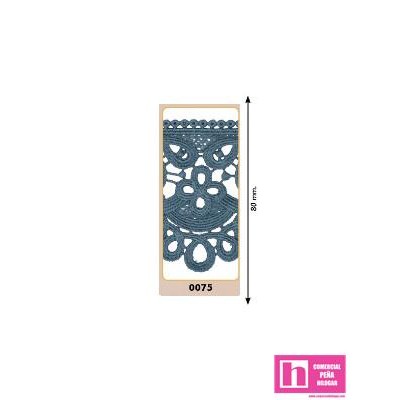 908205-0075 PUNTILLA GUIPUR CAROLINA 80 MM. POLIAMIDA 100% OCEANO Venta en piezas de 9.10 M