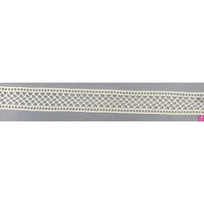 9270-102 ENTREDOS REJILLA BOLILLO TRUMAN 17 MM. ALGODON 100% MARFIL Venta en piezas de 25.00 M