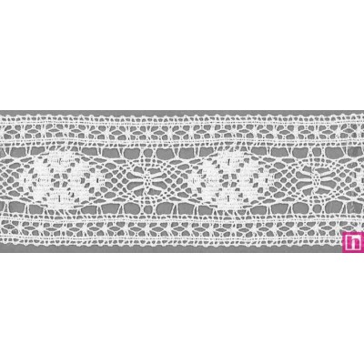 9294-0 ENTREDOS BOLILLO ZEZA 55 MM. ALGODON 100% BLANCO Venta en piezas de 25.00 M