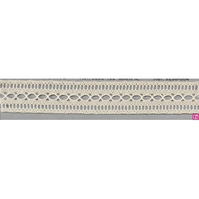 9298-102 ENTREDOS PASACINTAS BOLILLO NICOLE 25 MM. ALGODON 100% MARFIL Venta en piezas de 25.00 M