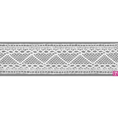 9299-0 ENTREDOS BOLILLO IVOON 35 MM. ALGODON 100% BLANCO Venta en piezas de 25.00 M