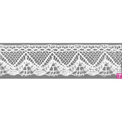 9300-0 PUNTILLA BOLILLO IVOON 40 MM. ALGODON 100% BLANCO Venta en piezas de 25.00 M