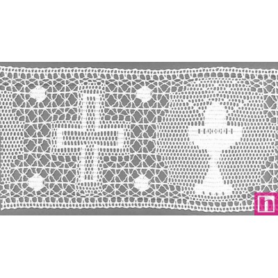 9306-0 ENTREDOS BOLILLO NERON 110 MM. ALGODON 100% BLANCO Venta en piezas de 25.00 M