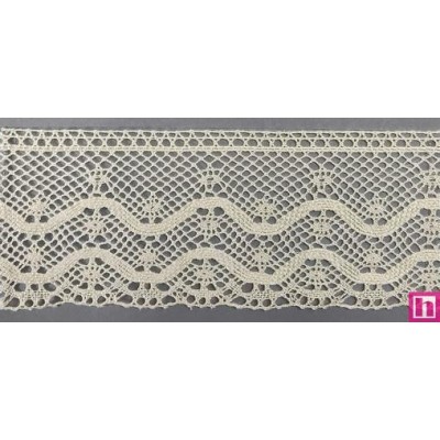 9310-102 PUNTILLA BOLILLO JACKY 60 MM. ALGODON 100% MARFIL Venta en piezas de 25.00 M