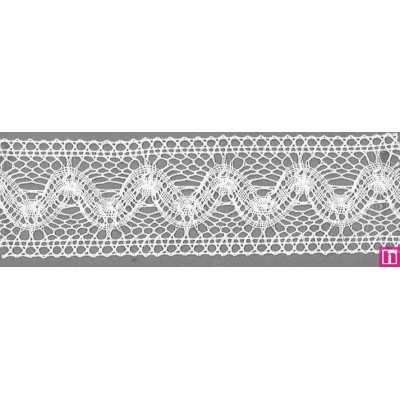 9312-0 ENTREDOS BOLILLO SANTINO 45 MM. ALGODON 100% BLANCO Venta en piezas de 25.00 M