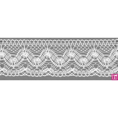 9313-0 PUNTILLA BOLILLO SANTINO 45 MM. ALGODON 100% BLANCO Venta en piezas de 25.00 M