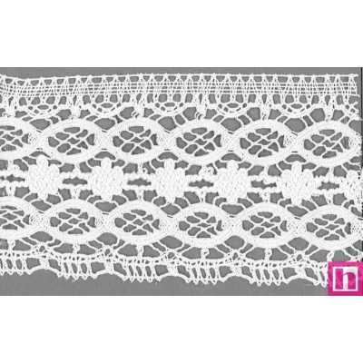 9482-0 PUNTILLA BOLILLO OSMARY 85 MM. ALGODON 100% BLANCO Venta en piezas de 25.00 M