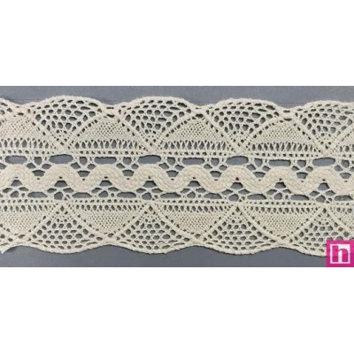 9485-102 GALON BOLILLO NADIR 60 MM. ALGODON 100% MARFIL Venta en piezas de 25.00 M