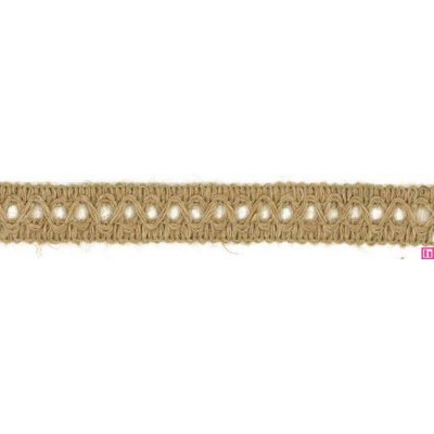 9547 GALON YUTE LEIRE 20 MM ALGODON 100% YUTE 95%-ACRILICO 5% CRUDO Venta en piezas de 25.00 M