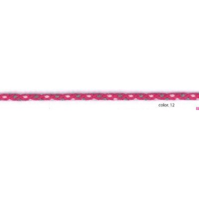 9596-12 CORDON FANTASIA LIMUN 5 MM. ALGODON 80%-POLIESTER 20% FUCSIA/ROSA Venta en piezas de 25.00 M