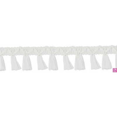 9670-89 FLECO FANTASIA JOHARI 40 MM. VISCOSA 90%-ACRILICO 10% BLANCO Venta en piezas de 12.50 M