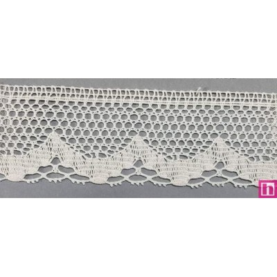 9815-104 PUNTILLA BOLILLO ABIGAL 50 MM. ALGODON 100% NATURAL Venta en piezas de 25.00 M