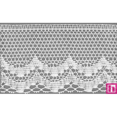 9816-0 PUNTILLA BOLILLO ABIGAL 90 MM. ALGODON 100% BLANCO Venta en piezas de 25.00 M