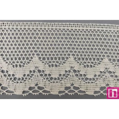 9816-104 PUNTILLA BOLILLO ABIGAL 90 MM. ALGODON 100% NATURAL Venta en piezas de 25.00 M