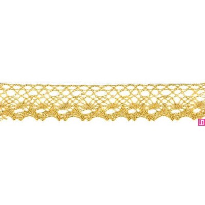 9910-95 PUNTILLA BOLILLO 27 MM WAILANI METALOPLASTICO 100% ORO Venta en piezas de 25.00 M