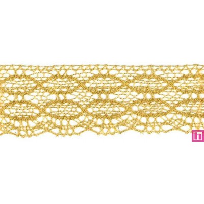 9916-95 PUNTILLA BOLILLO 50 MM ZAHARI METALOPLASTICO 100% ORO Venta en piezas de 25.00 M